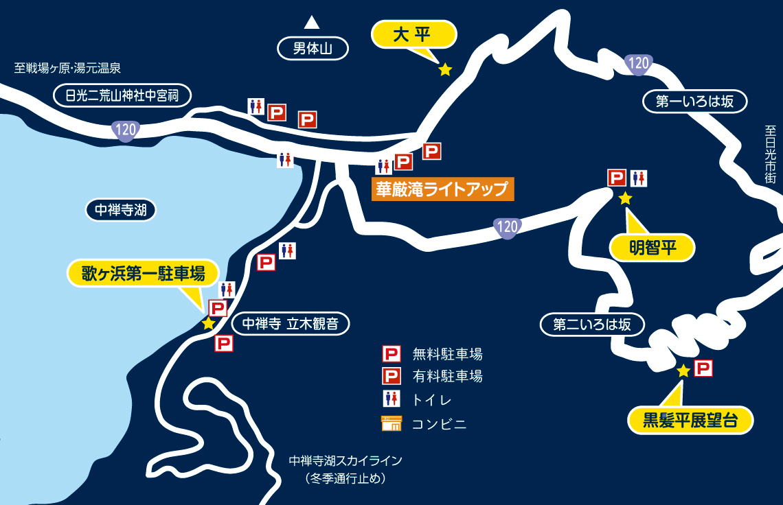 中禅寺エリア地図